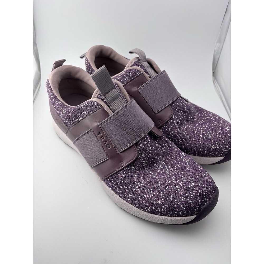 TRAQ by Alegria Knit Slip-On Sneakers Volition Eggplant Rain size 42/ 11.5-12